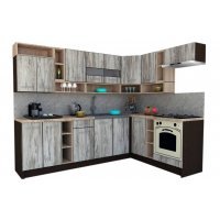 Bucatarie de Colt COSSY NEW 180-260 Dr. Wenge / Decor K084